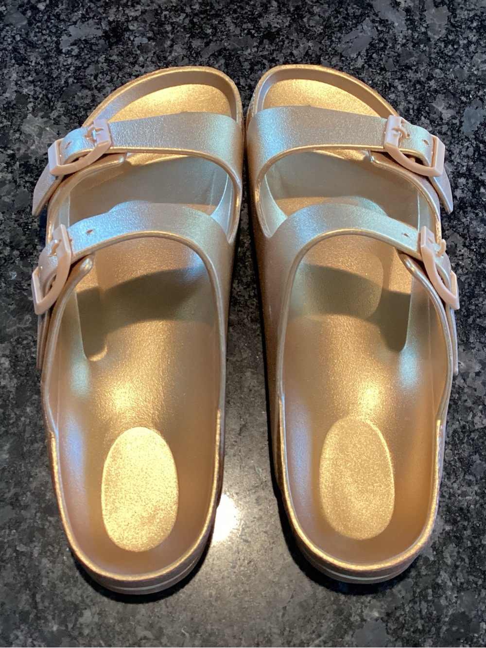 Funky monkey slip-on sandals with arch support